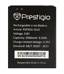 Аккумулятор Prestigio MultiPhone Grace S5 LTE 5551 Duo / PSP5551 Duo (2500 mAh) 12 мес. гарантии