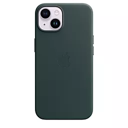 Чехол Apple Leather Case with MagSafe for iPhone 14 Forest Green - миниатюра 2