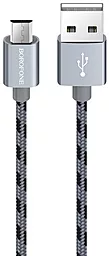 Кабель USB Borofone BX24 12W 2.4A micro USB Cable Silver
