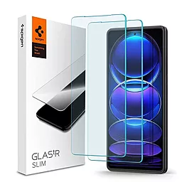 Захисне скло Spigen для Xiaomi Redmi Note 12 Pro + / 12 Pro Slim Glas.TR (2 шт) Clear (AGL06045)