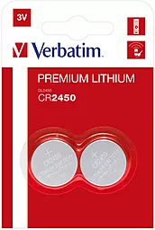 Батарейки Verbatim CR2450 2шт (49938)