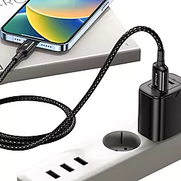 Кабель USB Proove Dense Metal 12W 2.4A Lightning Cable Black - миниатюра 5