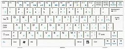 Клавіатура для ноутбуку MSI Wind U90 U100 U100X U110 U120 N011 U115 U123 U123H U123T  біла - мініатюра 2