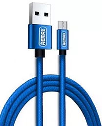 Кабель USB Remax Fabric micro USB Cable Blue (RC-091m)