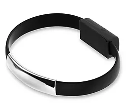 USB Кабель NICHOSI Кабель-браслет Micro USB 0.21м Black - мініатюра 2