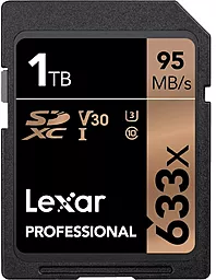 Карта памяти Lexar SDXC 1TB Professional Class 10 UHS-I U3 V30 (LSD1TCB633)