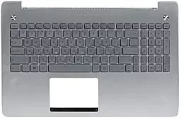 Клавіатура для ноутбуку Asus G550 N550 series Keyboard + передня панель підсвітка клавіш срібляста