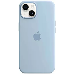 Чохол Apple Silicone Case Full with MagSafe and SplashScreen для Apple iPhone 14  Sky