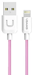 Кабель USB Usams U-Turn Data Lightning Cable Pink (US-SJ097)