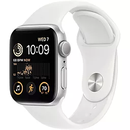 Смарт-часы Apple Watch SE 2022 GPS 40mm Aluminium Case with White Sport Band - Regular Silver (MNJV3UL/A) - миниатюра 2