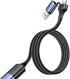 Кабель USB Usams US-SJ549 U71 3A 1.2M USB + Type-C + Lightning + micro USB Black - миниатюра 2