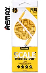 Кабель USB Remax Scale Ruler Lightning Cable Yellow - миниатюра 3