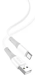 Кабель USB XO NB225 Silicone Two-Color 12W 2.4A USB Type-C Cable White