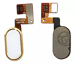 Шлейф Meizu M3 Note (M681H) (10pin) со сканером отпечатка пальца Gold