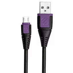 USB Кабель Scosche syncABLE™ Micro USB Cable Black / Violet (USBM3PU) - мініатюра 2