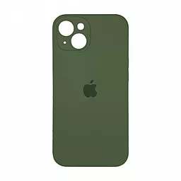Чехол Silicone Case Full Camera для Apple iPhone 15 Plus pine green
