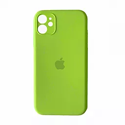 Чехол Silicone Case Full Camera Square для Apple iPhone 11 Party green