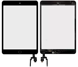 Сенсор (тачскрин) Apple iPad Mini 3 Retina (A1599, A1600, полный комплект с кнопкой Home) (original) Black
