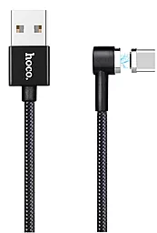 Кабель USB Hoco U20 L Shape Magnetic Absorption USB Type-C Cable Black