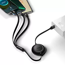 Кабель USB Baseus Bright Mirror 2 Series 66W 1.1M USB to micro/Lightning/Type-C Cable Black (CAMJ010101) - миниатюра 5