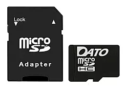 Карта пам'яті Dato microSDHC 4GB Class 6 + SD-адаптер (DT_CL06/4GB-RA)