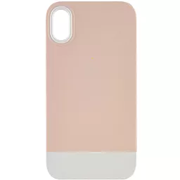 Чехол Epik TPU+PC Bichromatic для Apple iPhone XR (6.1")  Grey-beige / White