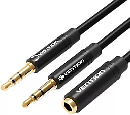 Аудио разветвитель Vention mini Jack 3.5mm 2xM/F cable 1 м black (BHDBF)