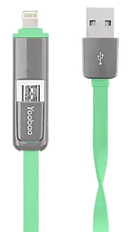 Кабель USB Yoobao YB-K3 Combo 2-in-1 USB to micro USB/Lightning Cable Green