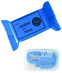 Кабель USB NICHOSI Candy 20 см micro USB SISAH Blue - миниатюра 3
