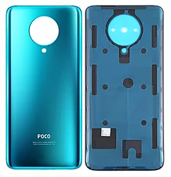 Задня кришка корпусу Xiaomi Poco F2 Pro, з логотипом "Poco" Neon Blue
