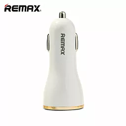 Автомобильное зарядное устройство Remax 3USB Car Charger White / Gold (RCC303) - миниатюра 2