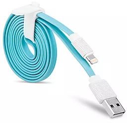 USB Кабель Hoco UPL18 Waffle USB Lightning Cable Flat 2.1A Blue - мініатюра 4
