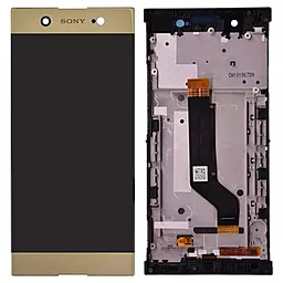 Дисплей Sony Xperia XA1 Ultra (G3212, G3221, G3223, G3226) з тачскріном і рамкою, оригінал, Gold