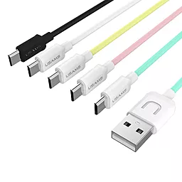 USB Кабель Usams U Turn micro USB Cable Pink (US-SJ098) - мініатюра 3