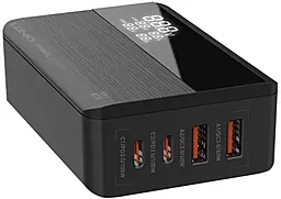 Сетевое зарядное устройство LDNio A4809C GaN 100W QC/PD 2xUSB-A-2xC + Display Black - миниатюра 5