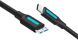 Кабель USB Vention USB Type-C - micro USB 3.0 Cable Black (CQABF) - миниатюра 3