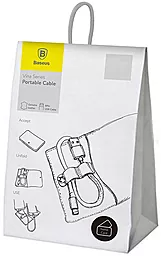 USB Кабель Baseus Vina Portable Cable For Lightning (Card) Сamel - мініатюра 8