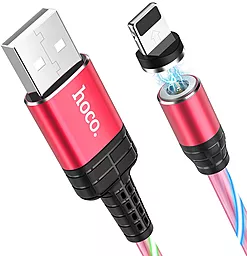 Кабель USB Hoco U90 Ingenious Streamer Lightning Red - миниатюра 2