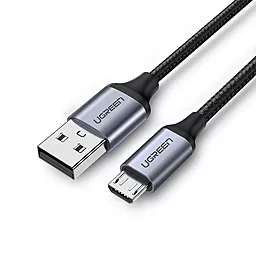 Кабель USB Ugreen US290 Nickel Plating 1.5M micro USB Cable Black - миниатюра 2