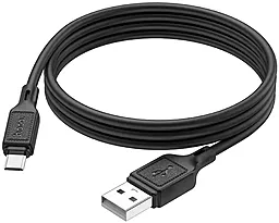 Кабель USB Hoco X90 Cool Silicone 2.4A micro USB Cable Black - миниатюра 3