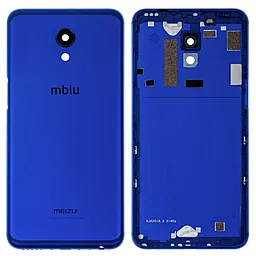 Задняя крышка корпуса Meizu M6s со стеклом камеры Blue