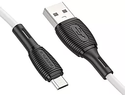 Кабель USB Borofone BX86 Advantage Silicone 12W 2.4A micro USB Cable White - миниатюра 2