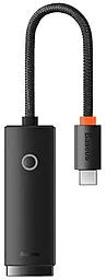 Сетевая карта Baseus Lite Series Ethernet Adapter USB-C - RJ45 100Mbps Black (WKQX000201)