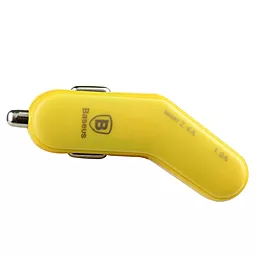 Автомобильное зарядное устройство Baseus 2USB Car charger 2.4A Yellow (flyest series) - миниатюра 7