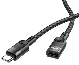 USB Type-C Удлинитель Hoco U107 M-F USB Type-C -> Type-C Black - миниатюра 5