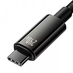 USB PD Кабель Baseus Tungsten Gold 240W 5A 3M USB Type-C - Type-C Cable Black (CAWJ040201) - миниатюра 4
