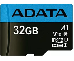 Карта памяти ADATA microSDHC 32GB Premier Class 10 UHS-I U1 V10 A1 (AUSDH32GUICL10A1-R)