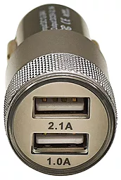 Автомобильное зарядное устройство Grand-X 2.1a 2xUSB-A ports car charger black (CH-25B) - миниатюра 2