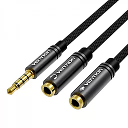 Аудио разветвитель Vention mini Jack 3.5mm M/2xF 0.3 м cable black (BBMBY)