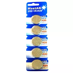 Батарейки MastAK CR2430 1шт 3 V - мініатюра 2